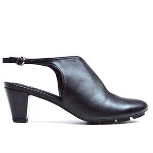 NEW CHELSEA JONES women's wave mid heels in black leather